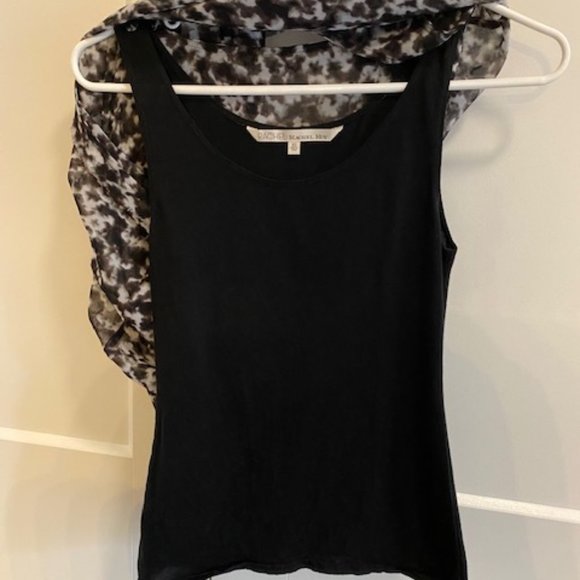 Asymmetric Blouse, Black/White, Size XS - Picture 4 of 8